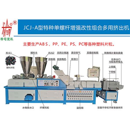 JCJ-A型特种单螺杆增强改性组合多用挤出机（改性造粒机）